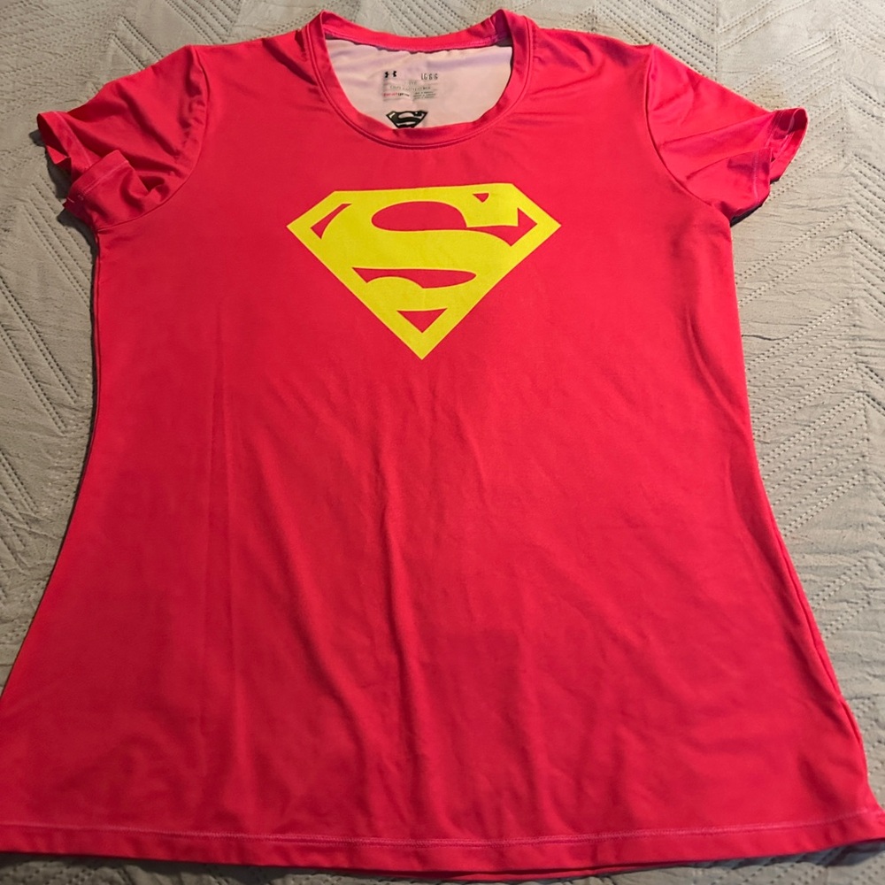 Under Armour Superman Logo Red T-Shirt